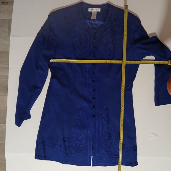 JUSTIN TAYLOR Blazer Tunic EMBROIDERD  Woman  Size 12 - Picture 11 of 14